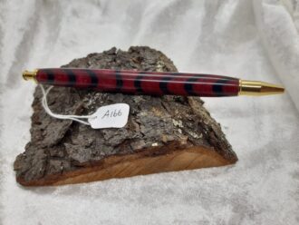 Red Pearl Resin with Black Pearl Stripes A166
