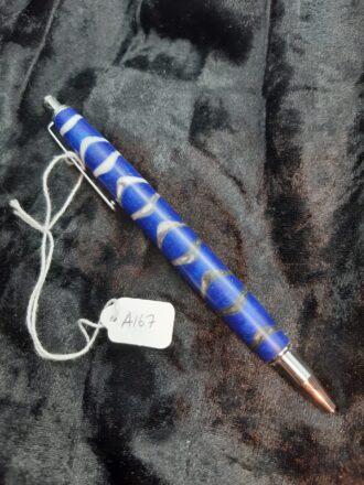 Blue Pearl Resin with Graduated Grey Pearl Stripes A167