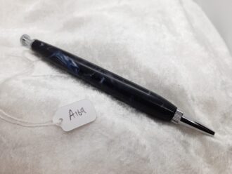 Black Pearl Resin with minimal Blue and White pearl swirls A169
