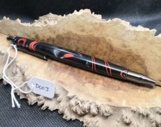 Black Pearl Resin with Red swirls D003