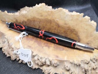 Black Pearl Resin with Red swirls D015