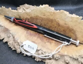 Black Pearl Resin with Red swirls D016