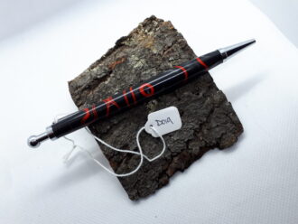 Black Pearl Resin with Red swirls D019
