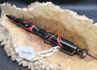 Black Pearl Resin with Red swirls D020