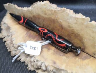 Black Pearl Resin with Red swirls D021