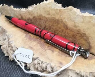 Red Resin with Black swirls D022