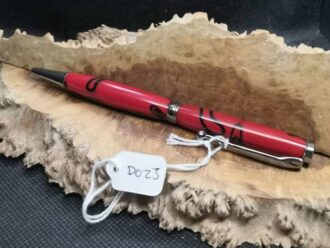 Red Resin with Black swirls D023