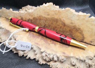 Red Resin with Black swirls D024