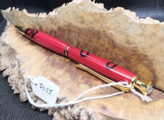 Red Resin with Black swirls D025
