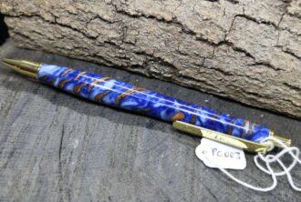 Pine Cone & Resin Pen, in Blue and White PC003