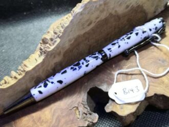 Dalmatian White & Black stone effect Corian Pen B143