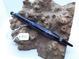 Black Pearl with hints of Blue and Orange swirls of Pearl Resin A148