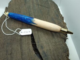 Maple & Blue Pearl Resin Pen C007
