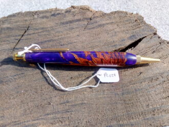 Pine Cone & Resin Pen, in Purple Pearl PC024
