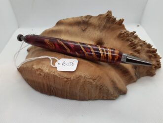 Pine Cone & Resin Pen, in Red Pearl PC036