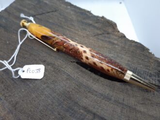 Pine Cone & Resin Pen, in Yellow Pearl PC038