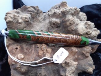 Pine Cone & Resin Pen, in Green Pearl PC044