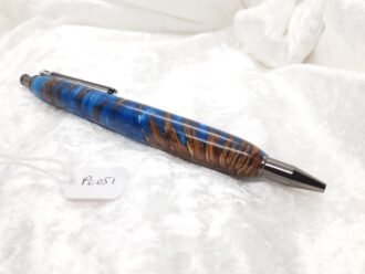 Pine Cone & Resin Pen, in Blue Pearl PC051