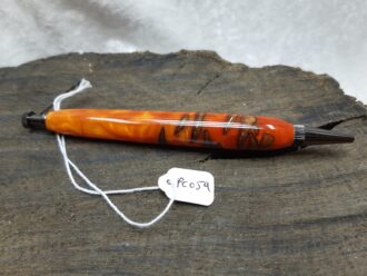 Pine Cone & Resin Pen, in Firey Orange Pearl PC059