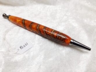 Pine Cone & Resin Pen, in Firey Orange Pearl PC061