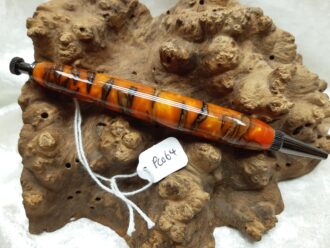 Pine Cone & Resin Pen, in Firey Orange Pearl PC064