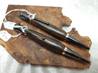 Pen Gift Set ~ Twin Chunky Dark Hardwood Pens SET003