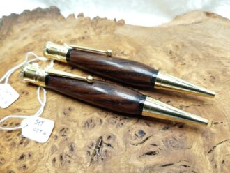 Pen Gift Set ~ Twin Chunky Dark Hardwood Pens SET004