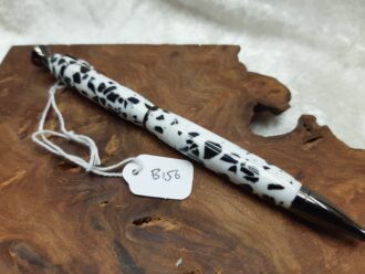 Dalmatian White & Black Corian Pen B156