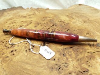 Pine Cone & Resin Pen, in Firey Orange, Red & Purple Pearl PC068