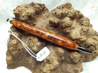 Pine Cone & Resin Pen, in Honey Orange Pearl PC081