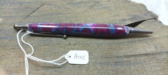 Pink & Blue Pearl Resin with White swirls A195