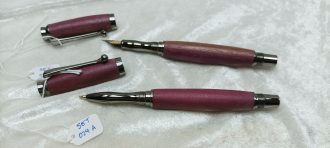 Pen Gift Set ~ Purple Heart Wood SET024